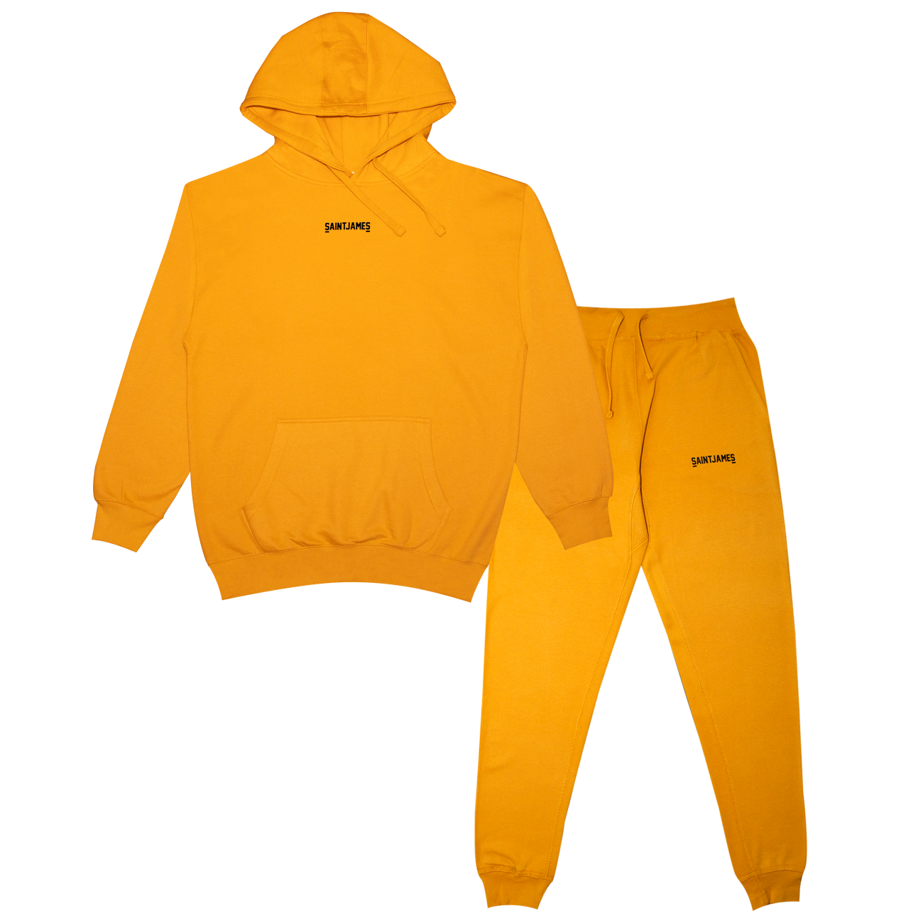 French Terry Hoodie & Jogger Set - Honey Mustard