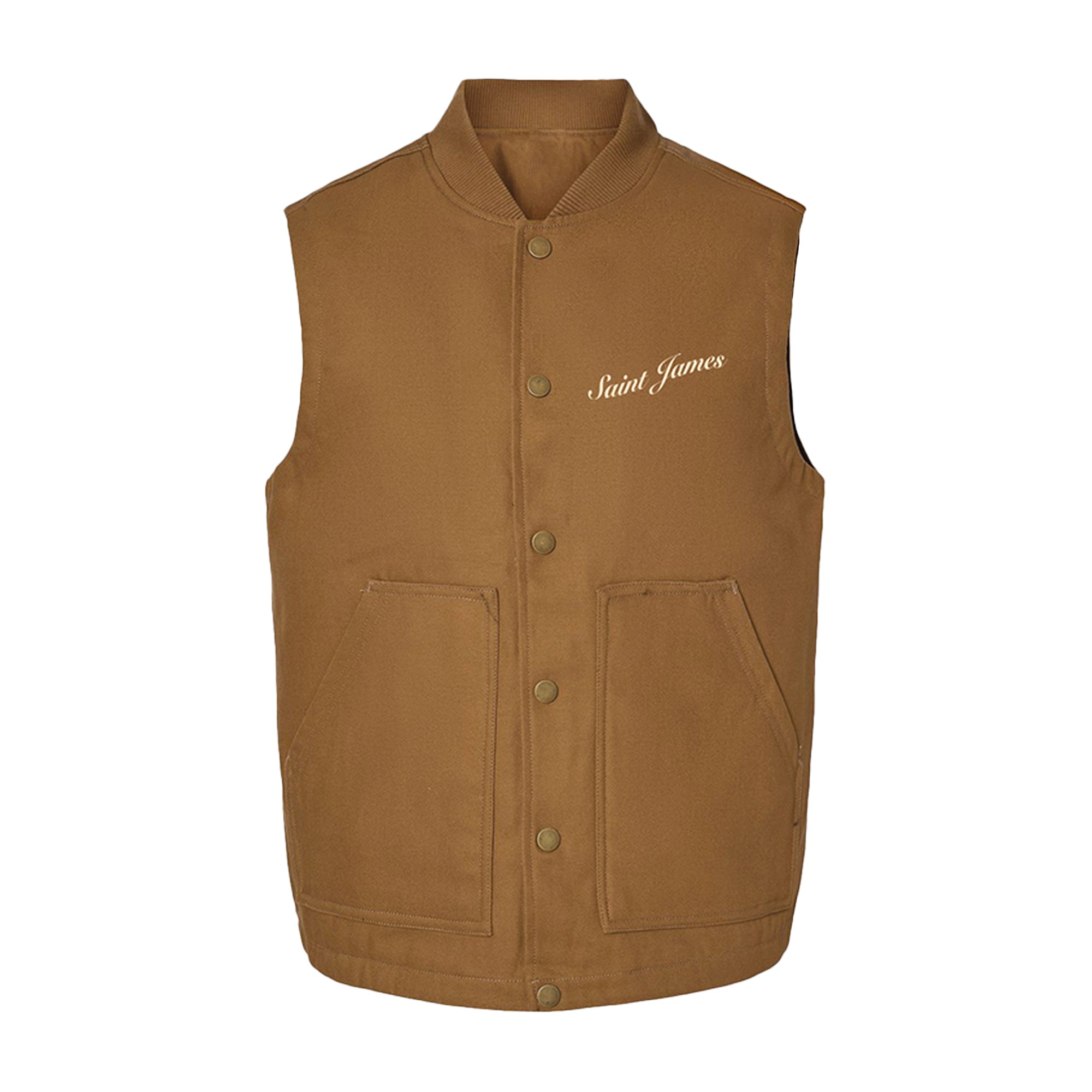 Saint James Work Vest Saddle Brown